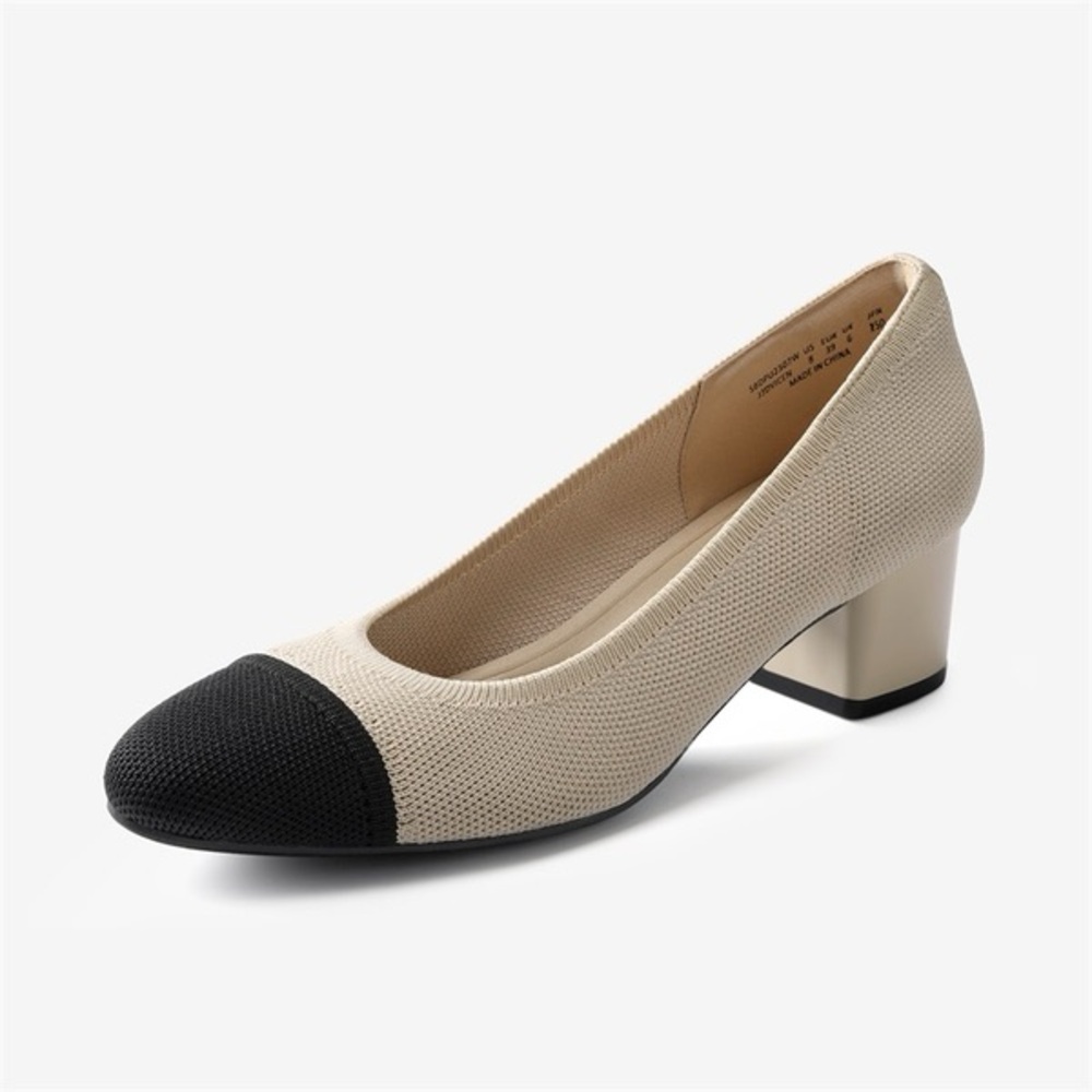 Burudani - Coco Knitted Block Heel Almond Toe